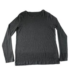 A New Day Women Gray Long Sleeve T-Shirt XXL